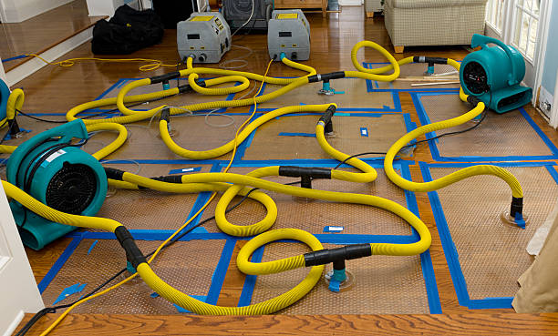 Professional Flood Damage Restoration technician working in Kensington, OH